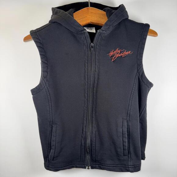 Harley-Davidson Jackets & Blazers - Harley-Davidson Black Full-Zip Hooded Vest Liner - M